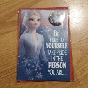Hallmark Frozen Card and Pin